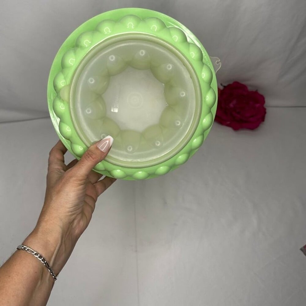 Vintage Tupperware Jello Mold 3 Piece Set Lime Green - Picture 6 of 7